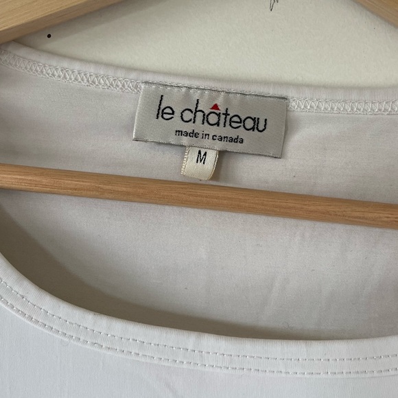 Le Chateau Stretch white top - Picture 3 of 4